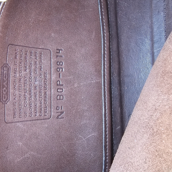 Coach Vintage Sutton Zip Bag Mahogany Brown Leather Crossbody 9814 - Picture 8 of 9